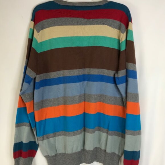 Volcom Sweater Colorful Stripe Men’s XL Cotton - Picture 3 of 3